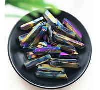 ICXLPMC Piedras de cristal de cuarzo de semillas de lemuria arcoíris, piedras de punta y minerales, colección para el hogar (tamaño: 1400 W)