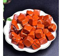 ICXLPMC Piedras de cristal rosa con forma cuadrada natural, ojos de tigre, piedras de amatista, decoración del hogar, colecciones del hogar (color: jaspe rojo)