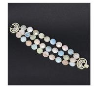 ICXLPMC Pulsera con cierre ZC de moneda de moganita de cara - Regalo de joyería
