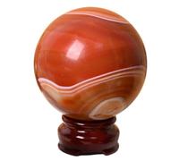 ICXLPMC Red Agate Crystal Ball Round Crystals Decorative Sphere for Abundance, Manifestation, and Decor,5.5~6cm