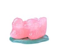 ICXLPMC Rose Quartz Mandarin Duck Crystal Figurines - 1.4 × 0.6 .8 in Hand-Carved Pair for Love, & Home Décor