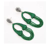 ICXLPMC Round Green Agate Paved Green Macarsite Stud Earrings
