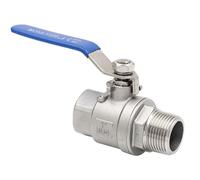 ICXLPMC Stainless Steel Valve, 304 Stainless Steel Male to Female Ball Valve, 1/4"" 3/8"" 1/2"" 3/4"" 1"" 1-1/4"" 1-1/2"" 2"" Two-Piece Water Pipe Valve Switch, 1pcs (Color : DN8)(DN10)