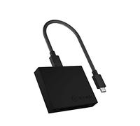 Icy 60515 Box USB 3.1 CFast Card Reader, CFast 2.0, USB 3.1 Gen2 (10 Gbps), USB-C y USB-A, Aluminio, Negro