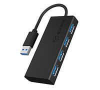 Icy Box 4-Puertos IB-AC6104-B USB 3,0 - Negro