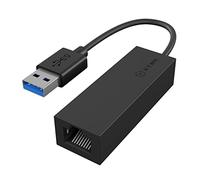 ICY BOX Adaptador de Red USB LAN USB 3.0 a Gigabit Ethernet, 1000 Mbps, Color Negro, 60498