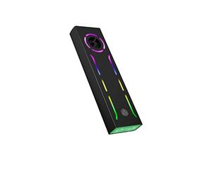 ICY BOX Caja para Juegos Type-C Gen 2 a PCIe NVMe M.2 con ARGB y Enfriador Activo, Montaje sin Herramientas, USB 3.1 hasta 10 Gbps, 60783