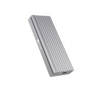 Icy Box Caja SSD M.2 NVMe USB 3.1 (Gen2, 10 Gbps), Sistema de refrigeración, USB-C, USB-A, PCIe M-Key, Aluminio, Plata