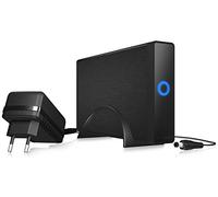 ICY BOX Carcasa Externa para Disco Duro de 3,5 Pulgadas, Puerto USB-C 3.1 (Gen 2, 10 Gbps), Soporte de Aluminio, plástico, Color Negro