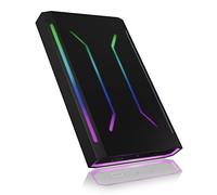 ICY BOX Carcasa para Disco Duro USB 3.1 (10 Gbps), con iluminación RGB, Carcasa Externa SATA SSD de hasta 9,5 mm de Altura, Aluminio, IB-G226L-C31