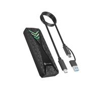 Icy Box Carcasa SSD M.2 NVMe (USB 3.2 Gen 2 Type-C, 10 Gbit/s), iluminación RGB, para M-Key y B+M Key (2230/2242/2260/2280), hasta 2 TB, Spade Case, IB-1805ML-CU31,