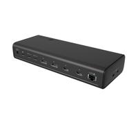 Icy Box Estación de Acoplamiento USB-C (17 en 1) para 6 monitores (2 HDMI / 2 x DP / 2 x Type-C), hasta 8K, 140 W Power Delivery, 6 x USB 3.2 (10 Gbps), DisplayLink, macOS y Windows, IB-DK7401-CU31