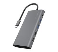 ICY BOX Docking Station USB-C (12-en-1) con 2x HDMI & 1x DP (4K 60Hz), 4x USB 3.
