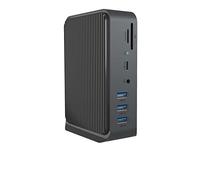 ICY BOX Docking Station USB-C (13-en-1) con 2x HDMI, 7x USB 3.0 HUB, Gigabit Ethernet, DisplayLink, Dock Station Portatil, IB-DK2261AC