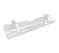 ICY BOX Escritorio de canalización de Cables gestión de Cables para el Orden en el Lugar de Trabajo, fácil Montaje, Bandeja de Cables de Acero (cargable hasta 5 kg), Blanco