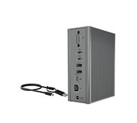 ICY BOX Estación de acoplamiento ICY BOX USB-C (16 en 1) para 3 monitores (2x HDMI, 1x VGA),concentrador USB de 7 puertos, suministro de energía de 55W,Ethernet Gigabit,de aluminio,modelo IB-DK2262AC