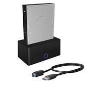 ICY BOX Estación de Acoplamiento para Discos Duros y SSD USB 3.0, SATA 2,5" y 3,5", Negro