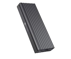 ICY BOX Funda SSD M.2 NVMe, USB 3.1 (Gen2, 10 Gbps), Sistema de refrigeración, USB-C, USB-A, PCIe M-Key, Aluminio, Gris