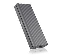 Icy Box SSD M.2 NVMe Carcasa, USB 3.1 (Gen2, 10 Gbit/s) Sistema de refrigeración, USB-C, USB-A, PCIe M-Key, Aluminio, Gris Antracita