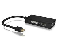 Icy box ib-ac1032 mini displayport dvi-d + vga (d-sub) + hdmi negro