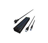 Hub ICY BOX 14 puertos 5000 Mbit/s IB-AC6113 aluminio negro DC 12 V