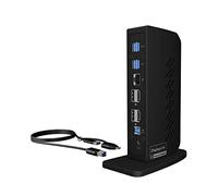 ICY BOX IB-DK2241AC USB 3.0 - Estación de carga para portátil (2 puertos USB 3.0, 2 puertos de vídeo (HDMI+DVI), 1 puerto Gigabit LAN, 4 puertos USB 2.0, entrada de audio (IN/OUT))