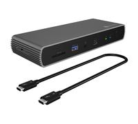 ICY BOX Thunderbolt 4 Docking Station (10 en 1) para 2 monitores (4K 60Hz)/1 Monitor (8K 30Hz), 2 Puertos TB4 (40 Gbps), 4 x USB 3.1, USB-C, 1 x HDMI, 96 W PD portátil/Mac, Ethernet, IB-DK8801-TB4