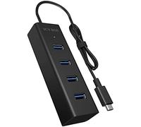Hub ICY BOX 4 puertos 5000 Mbit/s IB-HUB1409-C3 aluminio negro USB 3.2 Gen 1