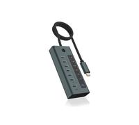 Hub ICY BOX 7 puertos 10000 Mbit/s IB-HUB1457-C31 carga 20 W aluminio