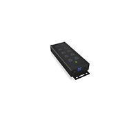 ICY IBHUB1703QC3 - USB 3,0, cubo industrial de 7 puertos, 1x QC 3,0, 2x carga r&aac