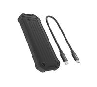 ICY Box M.2 NVMe/SATA - Carcasa para SSD (resistente al polvo y a los golpes, USB 3.2 Gen 2, 10 Gbps, soporta 2230/42/60/80, incluye disipador de calor y correa, IB-1827MCP-C31)