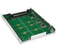 Icy Box m2u02 de R Interna convertidor de (Raid 0/1/Single), 2 x M.2 SSD SATA (2230, 2242, 2260, 2280) a 1 x U.2 (SFF de 8639) 2,5 Pulgadas Factor