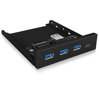 ICY BOX Panel Frontal USB 3.0 Negro IB-HUB1418-i3