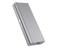 Icy Box SSD m.2 NVMe - Caja de Aluminio, USB 3.1 (Gen2, 10 Gbit/S), Sistema de refrigeración, USB-C, USB-A, PCIe m-Key, Color Plateado