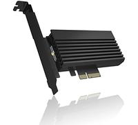ICY BOX Tarjeta PCI Express 60403, adaptador M.2 NVMe SSD a PCIe 4.0, enfriador, iluminación LED, M-Key, 2230, 2242, 2260, 2280, negra