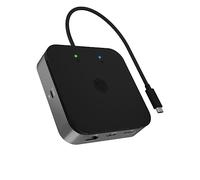 ICY BOX USB 4 Docking Station (7 en 1) para 2 monitores (1 HDMI y 1 DP), 4K 120 Hz / 8 K 30 Hz, 3 x USB 3.2 Gen 2 (10 Gbps), 60 W Power Delivery, Gigabit Ethernet, Audio, IB-DK408-C41