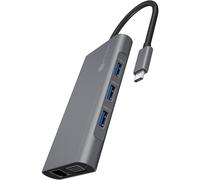 ICY BOX USB-C Dock con concentrador HDMI, USB 3.0, Power Delivery, LAN, lector de tarjetas, audio, VGA para MacBook y computadora