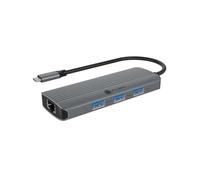 Concentrador USB-C 6 en 1 (USB-C 2 USB 3.0 HDMI RJ45) - ICY BOX