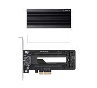 Icy Dock Adaptador NVMe PCIe para 1 SSD M.2 NVMe a PCIe 3.0/4.0 x4 con disipador de Calor y Soporte PCIe (soporta hasta 22110) | EZConvert Ex Pro MB987M2P-1B