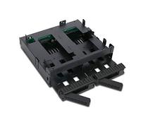 Icy Dock Backplane de Rack móvil, Caja de Rack Hot Swap para 2 x HDD/SSD 2.5" SATA/SAS & Ultra Slim/Slim Bandeja ODD para bahía de 5.25" - ExpressCage MB732SPO-B