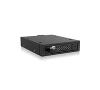 Icy Dock Carcasa para Disco SSD NVMe U.2/U.3 PCIe 5.0 de 2,5" para bahía Externa de 3,5", con Cerradura y Tornillo Manual (1 x MCIO 4i SFF-TA-1016) - ToughArmor EX MB491V5K-B