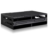 Icy Dock flexiDOCK MB024SP-B - Extracción de diseño de Rack Intercambio Directo en Caliente para 4 Discos Duros de 2,5" o SSD Sat/SAS en 1 x bahía de 5,25"