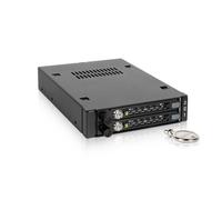 Icy Dock Industrial Full Metal 2 x 2.5-Inch SATA/SAS HDD and SSD Mobile Rack for