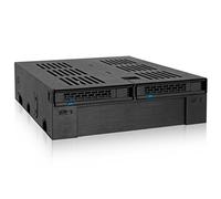Icy Dock MB322SP-B ExpressCage SAS/SATA Mobile Rack - Black 2x SATA/SAS SSD + 1x