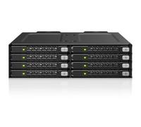Icy Dock Rack móvil para SSD NVMe U.2/U.3 PCIe 4.0 de 8 bahías para una bahía de Unidad de 5,25" (4 SlimSAS 8i SFF-8654) - ToughArmor MB998V4P-B