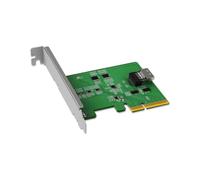 ICY DOCK Tarjeta adaptadora PCIe 4.0 x4 NVMe con 1 conector SlimSAS 4i (SFF-8654) y Redriver - EXLink MB408A4