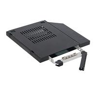 Icy Dock ToughArmor MB411SPO-2B Caddy con Rack móvil, Caja de Rack para SSD/HDD de 2,5" SATA Hot-Swap para bahía de Unidad óptica de CD/DVD-ROM Delgada de 9,5 mm