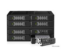 ICY DOCK ToughArmor MB508V5P-B - Armazón móvil de 8 bahías de 15 mm U.2/U.3 NVMe SSD para bahía de unidad dual de 5.25 pulgadas (4 x MCIO 8i SFF-TA-1016)