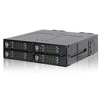 ICY DOCK ToughArmor MB720M2K-B Rack móvil, Carcasa de Rack de Metal para 4 x M.2 NVMe PCIe SSD 3.0/4.0 a través de miniSAS HD SFF-8643, para SSD PCIe M.2 NVMe de 30 mm a 110 mm en una bahía de 5,25"