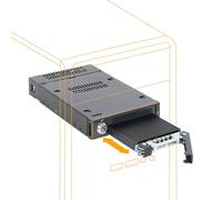 ICY DOCK ToughArmor MB833MK-B V2 Caja de Unidad para M.2 de 3.5 Pulgadas, PCI Express NVMe 4.0 - SFF-8654 SlimSAS Interfaz Interna de Host - Negro